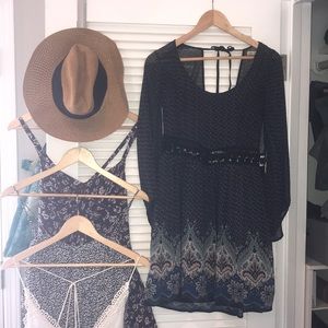 Hollister Boho Bell Sleeve Hippie Dress